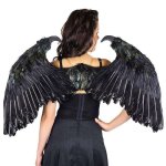 (image for) Maleficent Style Medium Black Feather Wings