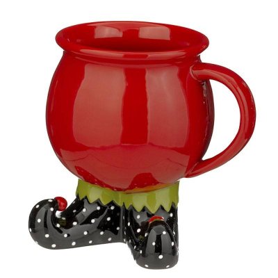 (image for) Merry Elf Footed Christmas Coffee Mug