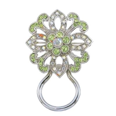 (image for) Crystal Snowflake Eye Glass Holder Brooch or Lapel Pin