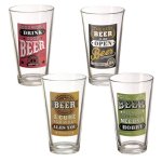 (image for) Funny Beer Glasses Set of 4 by Grasslands Road