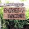 (image for) Fairies Welcome Figurine Fairy Garden Sign