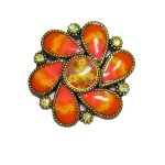 (image for) Coral Seventies Flower Brooch by I Love Bracelets