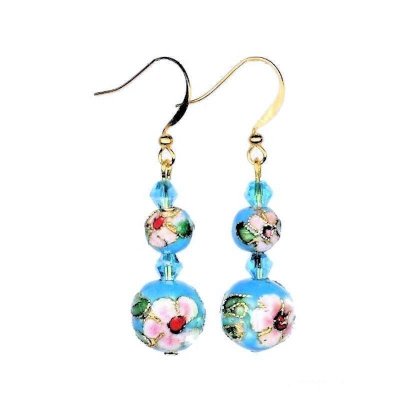 (image for) Cloisonne Balls Beaded Earrings