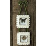 (image for) Ivory Square Shape Photo Frame 2 Piece Set