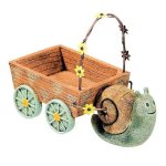 (image for) Snail Cart Fairy Garden Figurine by Grasslands Road