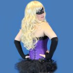 (image for) Bleached Blonde Long Wavy Hairstyle Costume Wig