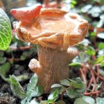 (image for) Bird Bath Fairy Garden Figurine Tree Stump Style