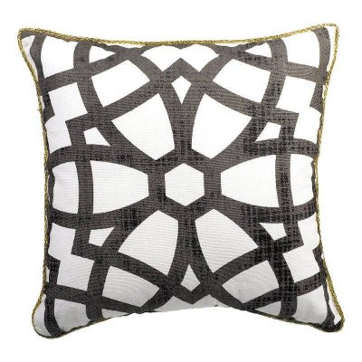 (image for) Gilded Silver with Filigree Designs Decorative Throw Pillow