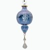 (image for) Grape Design Etched Glass Ornament with Crystal Dangle