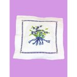 (image for) Forget Me Not Flower Design Handmade Linen Sachet Pillow