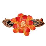 (image for) Flower Delight Leather Choker Necklace