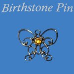(image for) November Birthstone Butterfly Lapel Pin