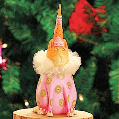 (image for) Pepe Polka Dot Large Cat Ornament by Patience Brewster