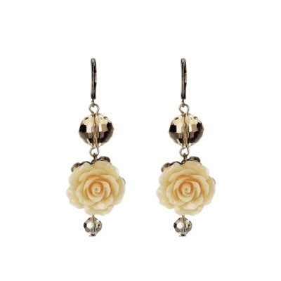 (image for) Elegant Flower Charm Chandelier Earrings