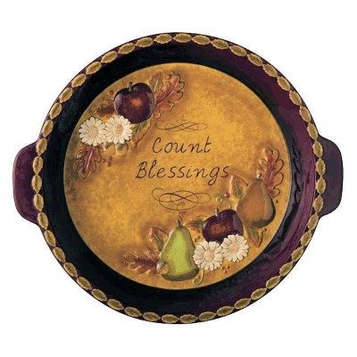 (image for) Count Blessings Bake Ware Ceramic Pie Plate