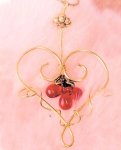 (image for) Romantic Garnet Heart Pendant Necklace by Robin Goodfellow