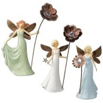 (image for) Metal & Crystal Flower Garden Fairy Figurine