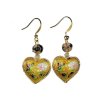(image for) Cloisonne Hearts Beaded Earrings