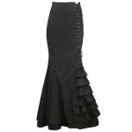 (image for) Mermaid Style Long Black Skirt