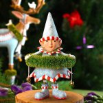 (image for) Dash Away Dasher Wreath Elf Large Ornament