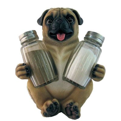 (image for) Pug Dog Figurine Pug'N' Pep Salt & Pepper Holder