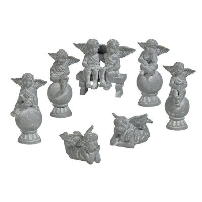 (image for) Cherub Statues Fairy Garden Figurines Set of 7