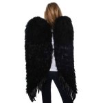 (image for) Black Feather Wings 38.5 Inches Tall