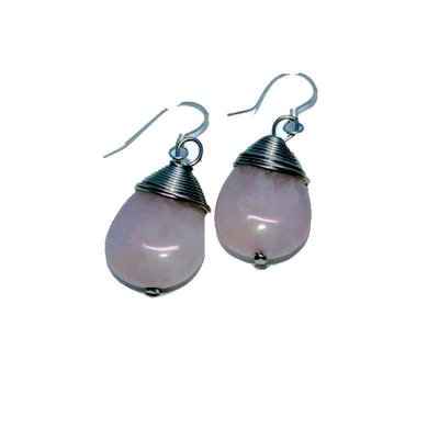 (image for) Rose Quartz Gemstone Earrings with Special Properties