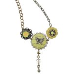 (image for) Butterfly and Flowers Pendant Necklace