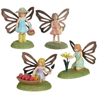 (image for) Gardening Fairy Figurine with Metal Wings