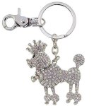 (image for) Crystal Poodle Dog Figurine Keychain by Spring Street Design