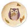 (image for) Crimson Hollow Owl Serving Plate & Metal Stand