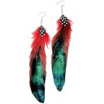 (image for) Feather Earrings Long Tibetan