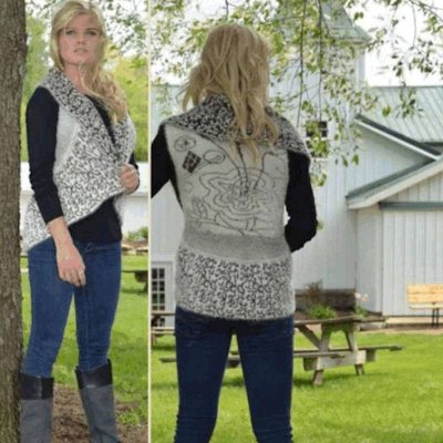 (image for) Black & White Sleeveless Sweater Vest
