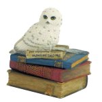 (image for) Snow Owl on Books Trinket Box Owl Figurine