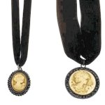 (image for) Velvet Vintage Cameo Choker Necklace