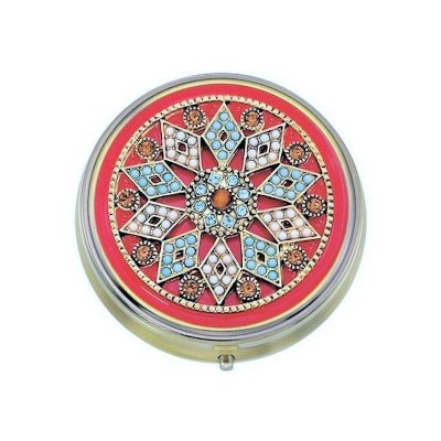 (image for) Moroccan Design Round Metal Pillbox by Spring Street Design