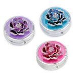 (image for) Enchanted Rose Round Metal Pillbox by Spring Street Design