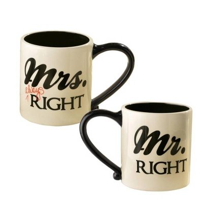 (image for) Mr Right and Mrs ALWAYS Right Coffee Mug Gift Set