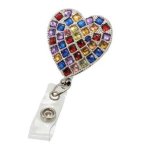 (image for) Rainbow Hearts on Fire Badge Holder or Lanyard
