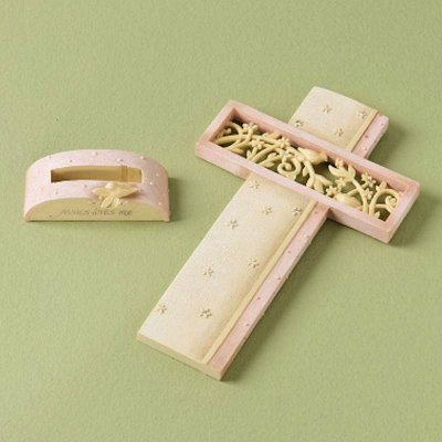 (image for) Jesus Loves Me Cross Figurine for a Girl by Foundations