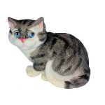 (image for) Canary, What Canary Grey Tabby Cat Figurine