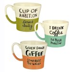 (image for) Funny Saying Half Dipped Coffee Mug Offered in 3 Styles
