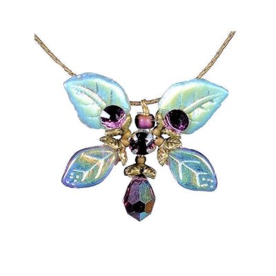 (image for) Amethyst Butterfly Fairy Pendant Necklace