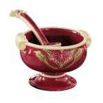 (image for) Poinsettia Design Christmas Serving Compote with Spoon