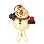 (image for) Apple for Teacher Snowman Figurine Christmas Ornament