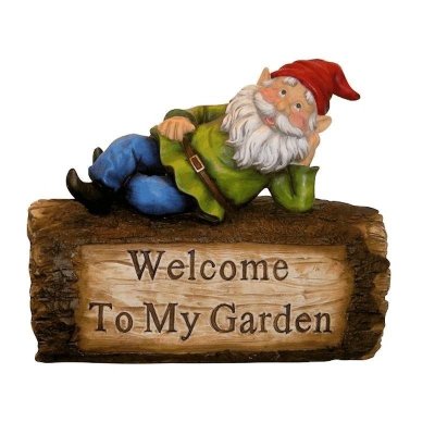 (image for) Welcome Gnome Garden Figurine