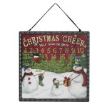 (image for) Snowman Cheer Christmas Count Down Sign