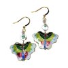 (image for) Butterfly Cloisonne Beaded Earrings
