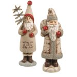 (image for) Burlap Vintage Charm Christmas Santa Figurine